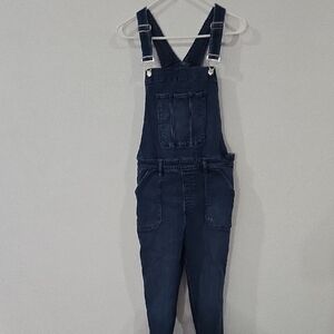GAP Sz Large Womens Denim Overalls in Deep Blue